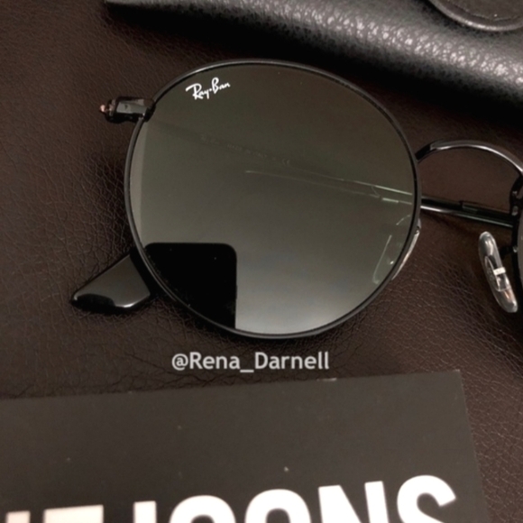 Ray-Ban Round Metal RB3447 Black New - Picture 5 of 11